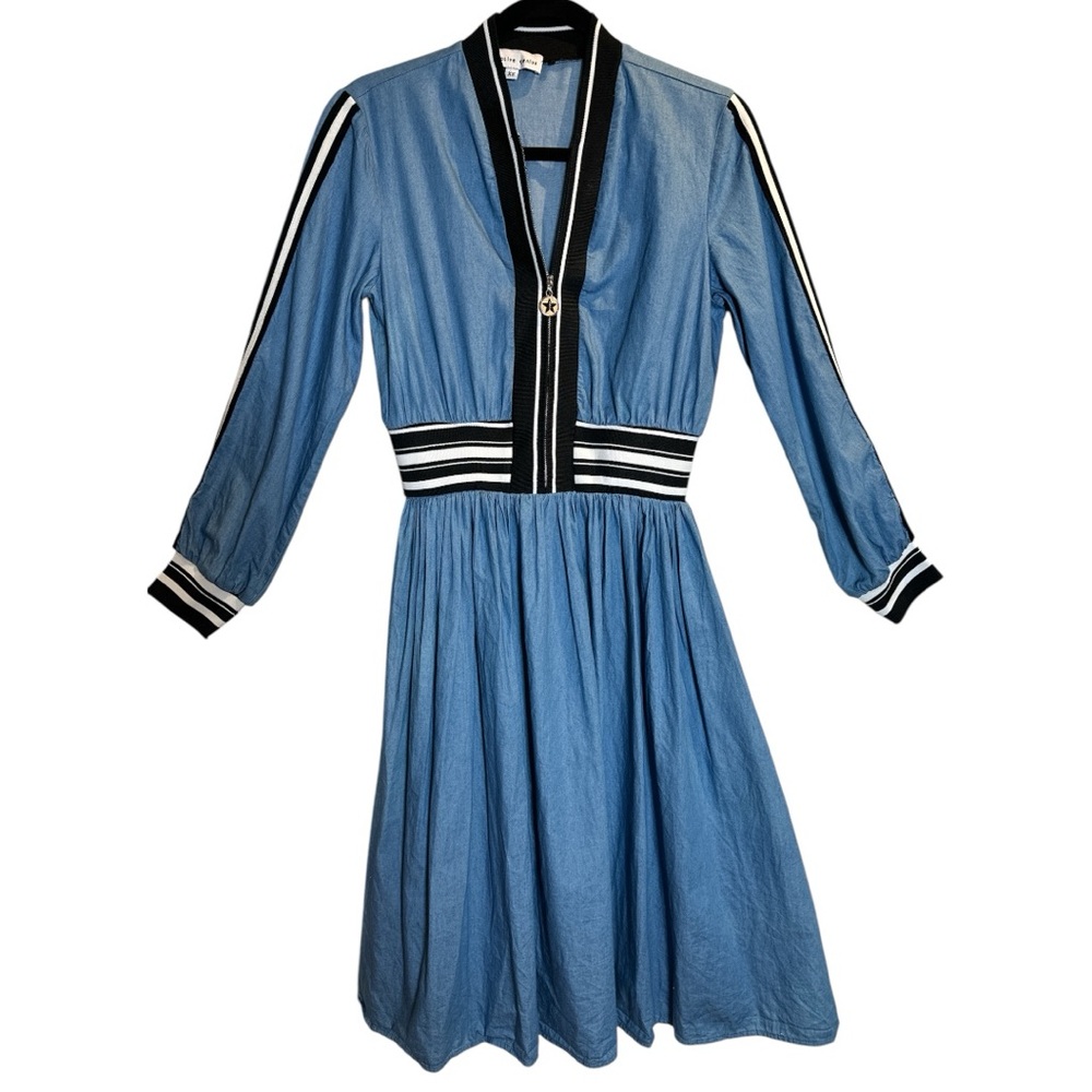 Creative Genius Pleated Long Sleeve Dress - Picture 6 of 11
